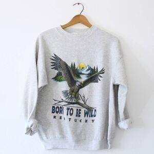 Vintage Born To Be Wild Kentucky Eagle Sweatshirt Large